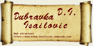 Dubravka Isailović vizit kartica